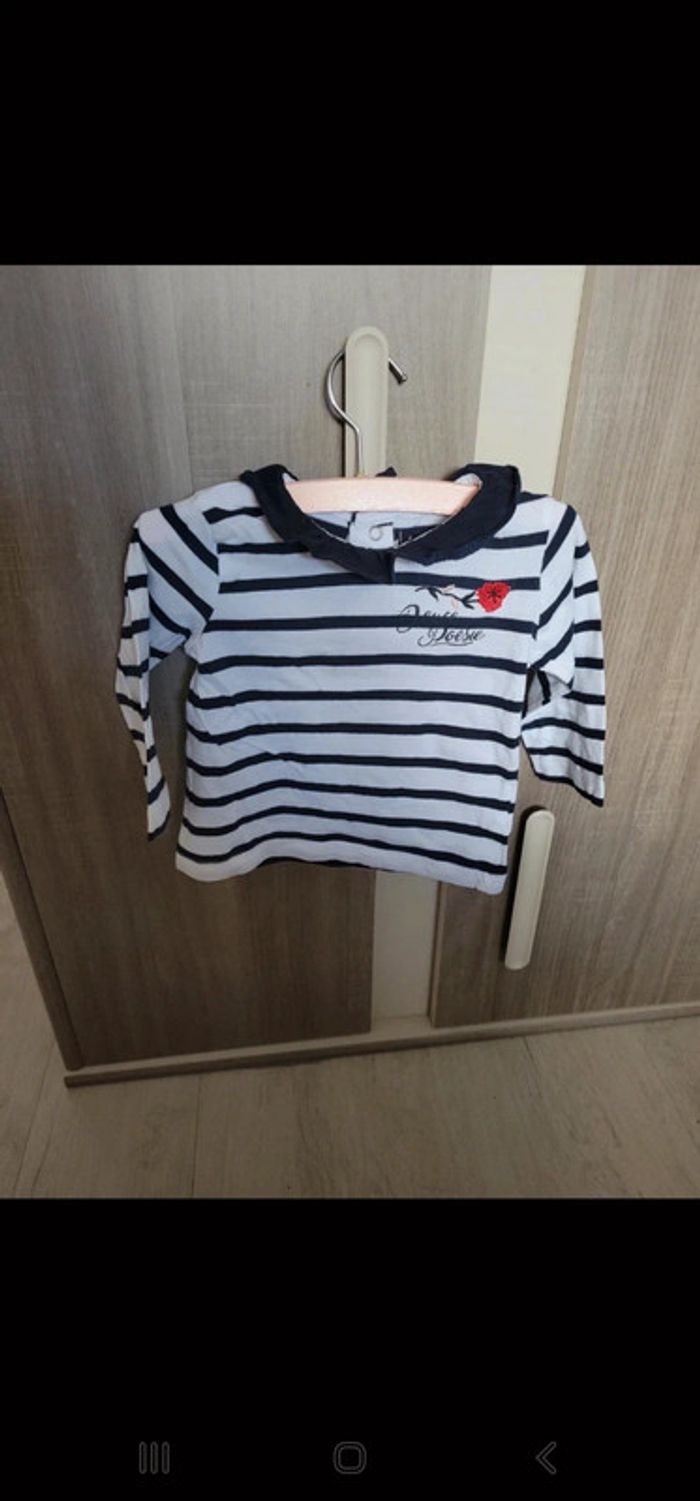 T shirt style marinière 9 mois