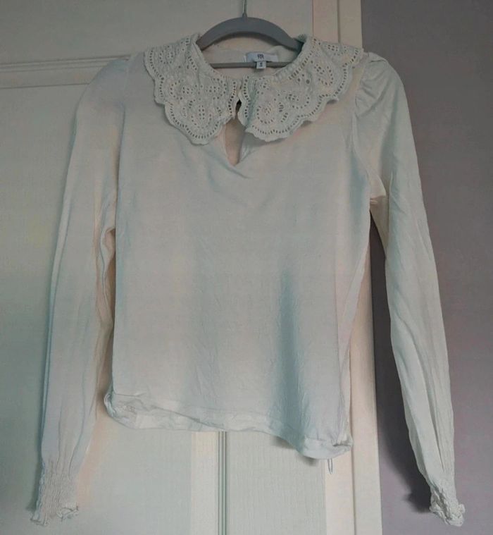Magnifique blouse/t-shirt blanc La redoute taille S