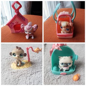 Lot de 4 Petshops avec accessoires