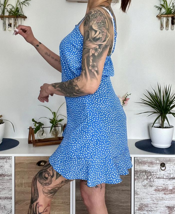 Robe d’été à fines bretelles taille L - flamant rose - photo numéro 4