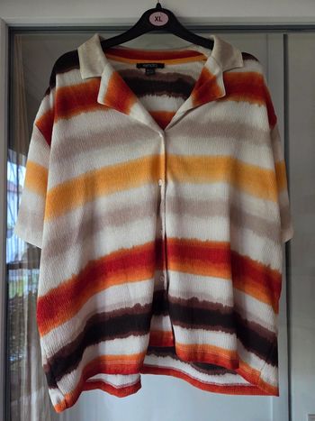 Chemise rayé terracotta