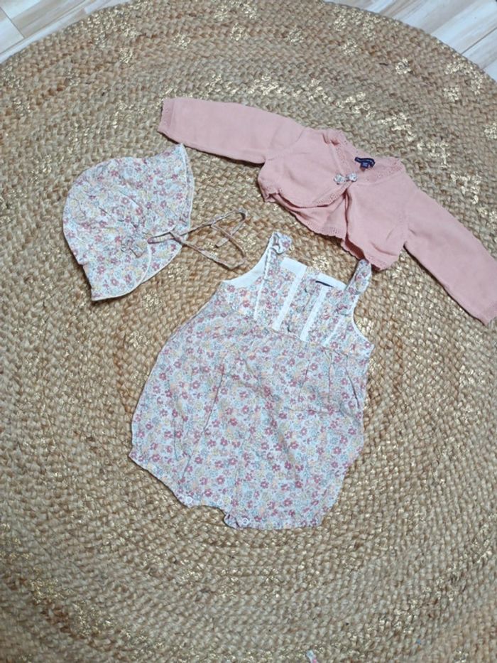 Magnifique ensemble bloomer sergent major fille 9m