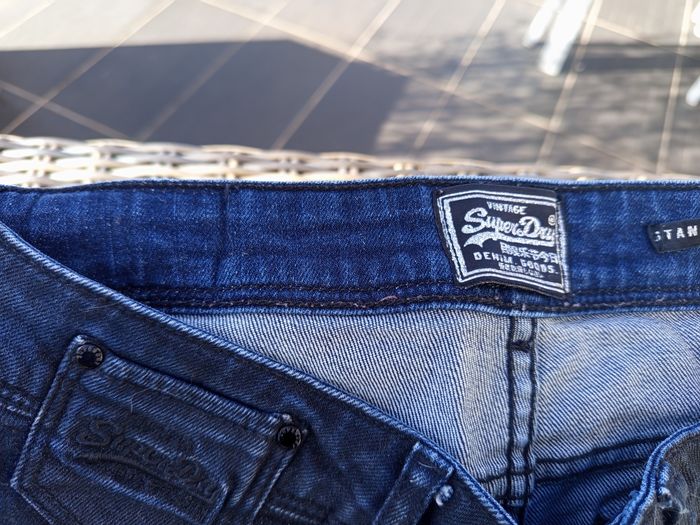 Jeans Superdry noir cire - photo numéro 8