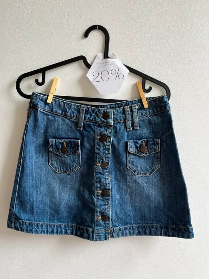Jupe été en jeans ouverture boutons Mango