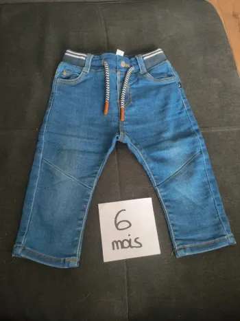 Jeans bleu garçon 6 mois Obaïbi