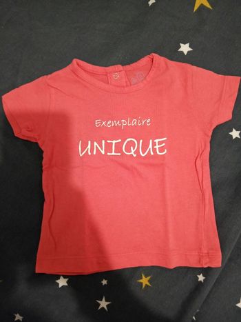 T-shirt "exemplaire unique" _ 3 mois