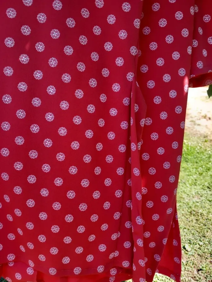Chemisier rose à poit blanc marque canda taille 52 - photo numéro 8