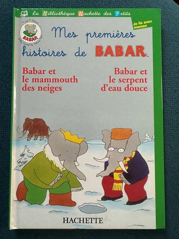 Livre ancien Babar mes premières histoires je lis avec maman Hachette bibliothèque petits
