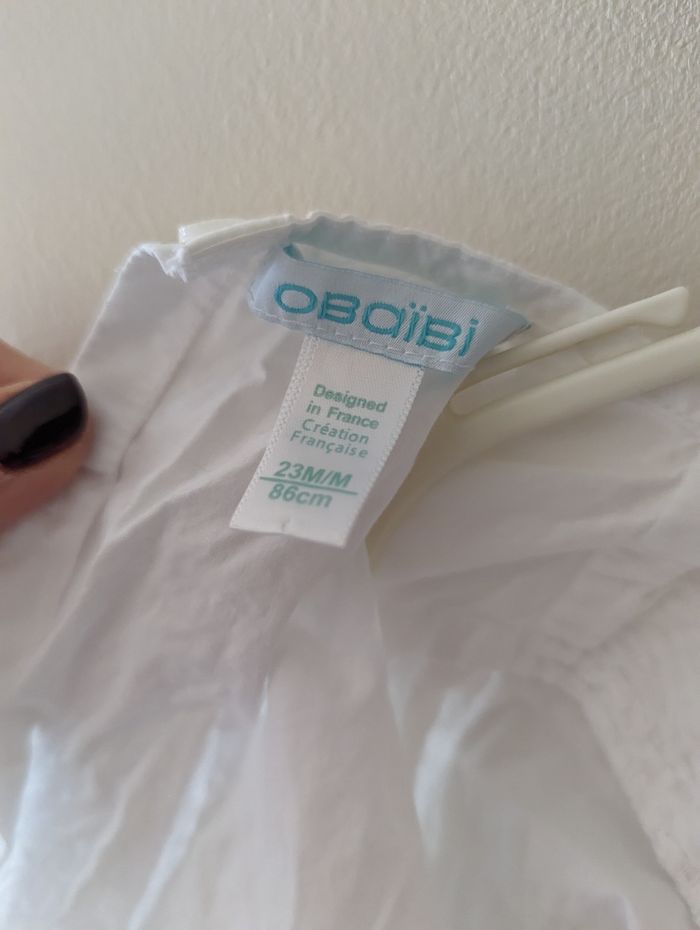 Blouse blanche obaibi 23 mois - photo numéro 3