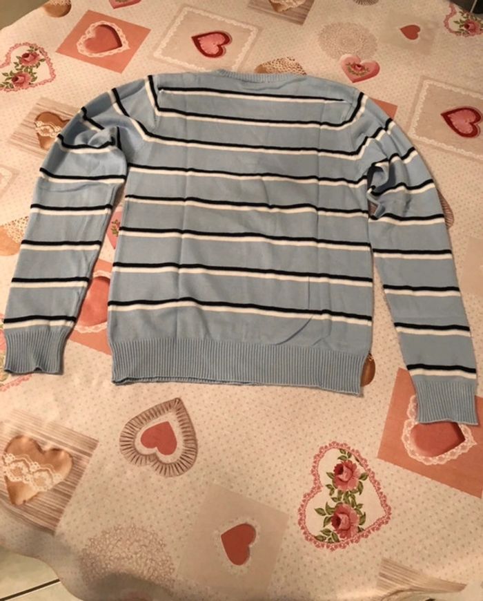 Pull rayure homme bleu - photo numéro 2