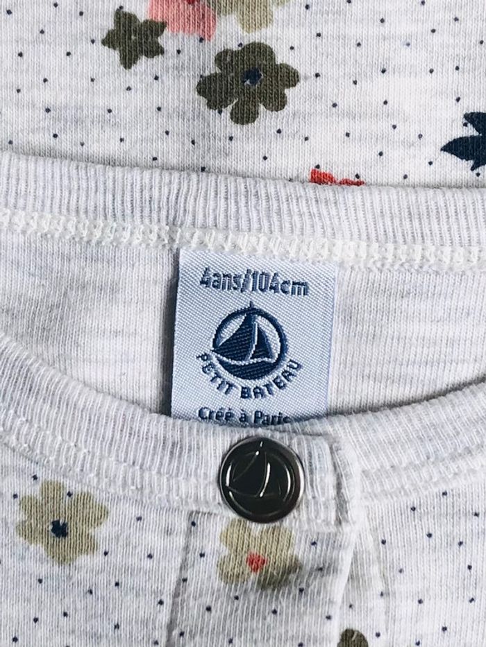 Robe bi-matière en molleton et coton fleuri avec cardigan Petit bateau T-4 ans - photo numéro 7