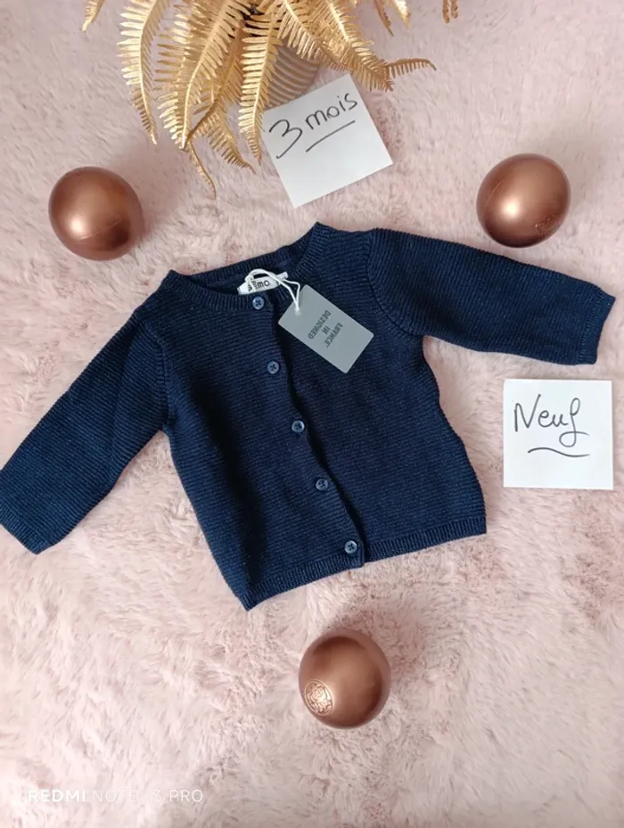 Gilet marine paillettes
