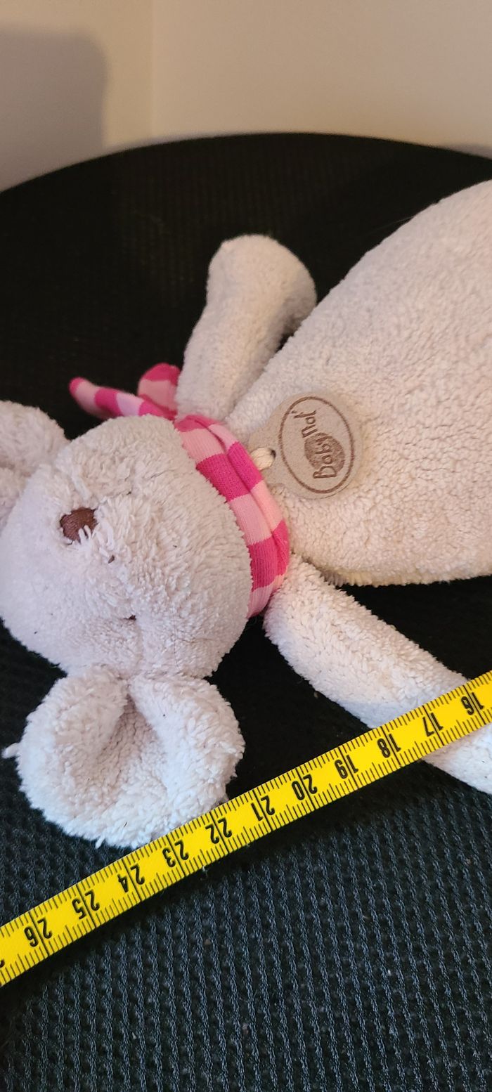 Doudou souris grise écharpe rose BABY NAT - photo numéro 2
