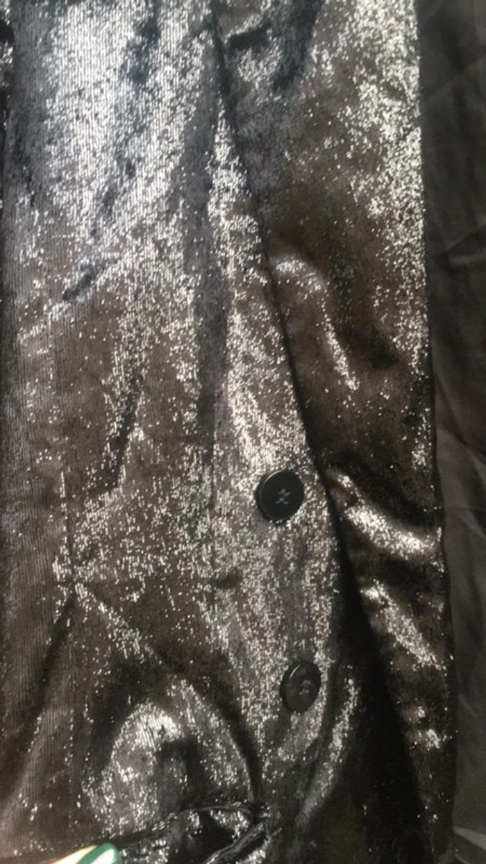 Veste blazer noire pailletée