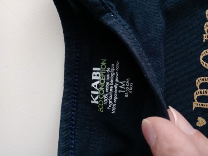 Lot de 2 t-shirts neufs 1 mois - photo numéro 2