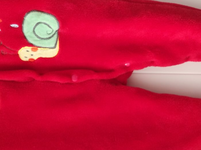 Surpyjama polaire bébé garçon 12 mois – Animaux, rouge - photo numéro 5