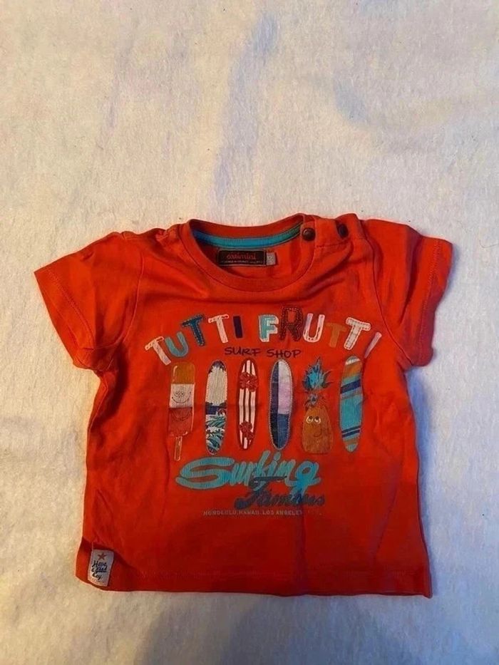 T-shirt "Tutti Frutti Surf Shop" - Catimini - Manches Courtes - 12 mois