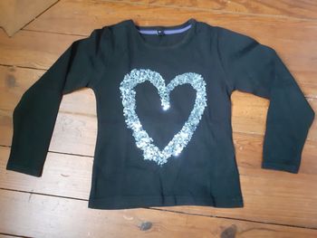 Sweet marine motif cœur en sequins