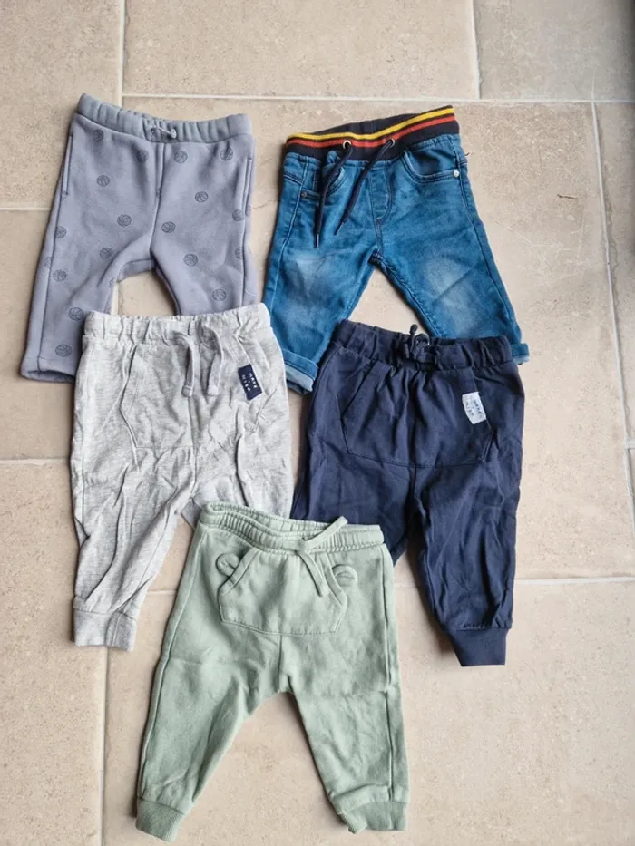 Lot 5 pantalons garçon 6 mois