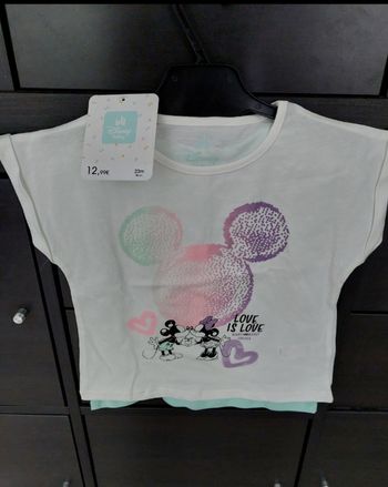 Lot de 2 haut manches courtes filles 23mois 