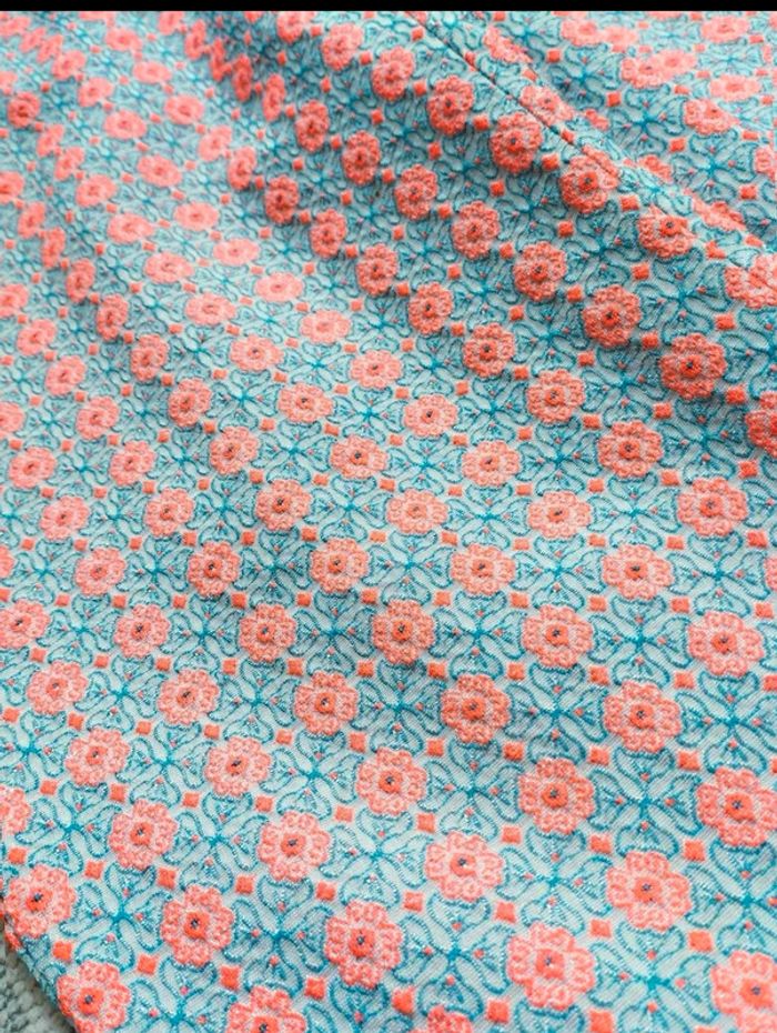 Pantalon Chino - Bleu Corail fluo  -  fleuri  - Paul&Joe  - T40  - Parfait  état - photo numéro 5