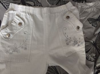 Pantalon blanc a élastique
