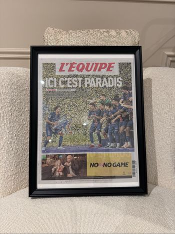 Journal l’équipe 1 juin « ici c’est paradis » victoire paris LDC