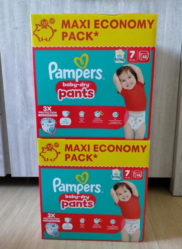 Lot couches pampers baby dry pants taille 7