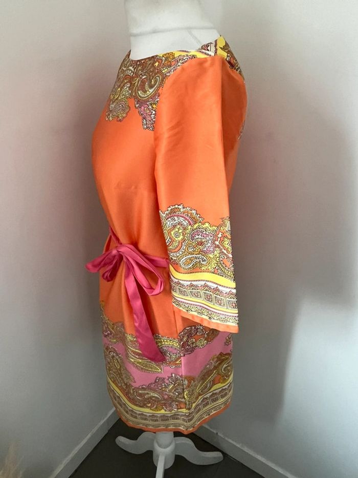 Robe orange à motifs H&M S - photo numéro 5
