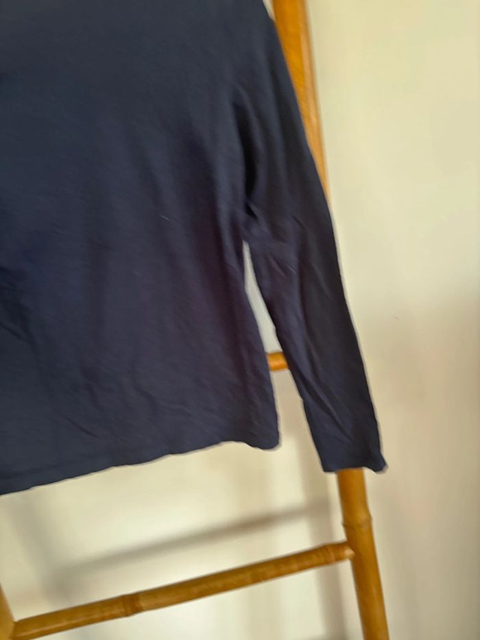 Sous pull bleu marine à strass réversibles - photo numéro 4