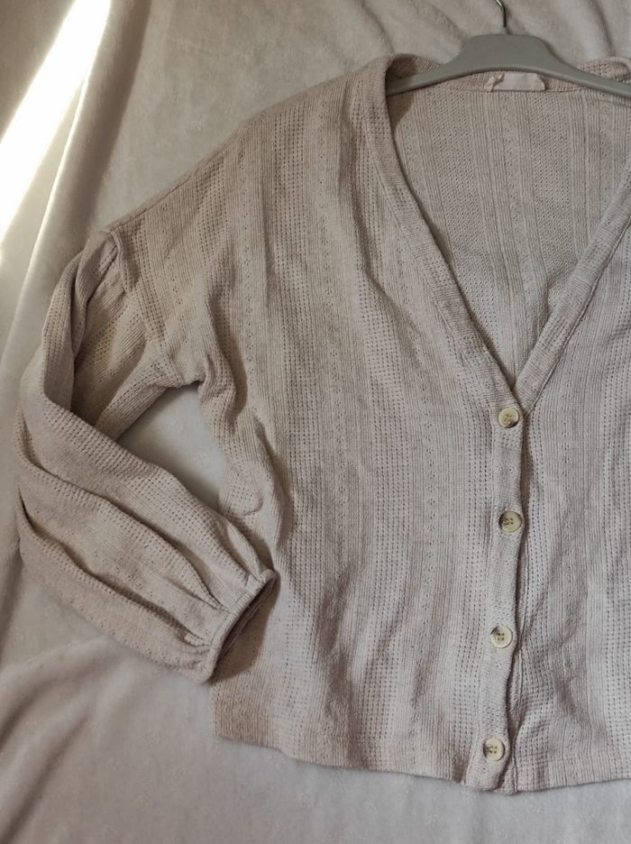 Cardigan beige taille M - photo numéro 4