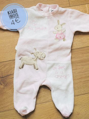 Pyjama grenouillère Kiabi en 1mois