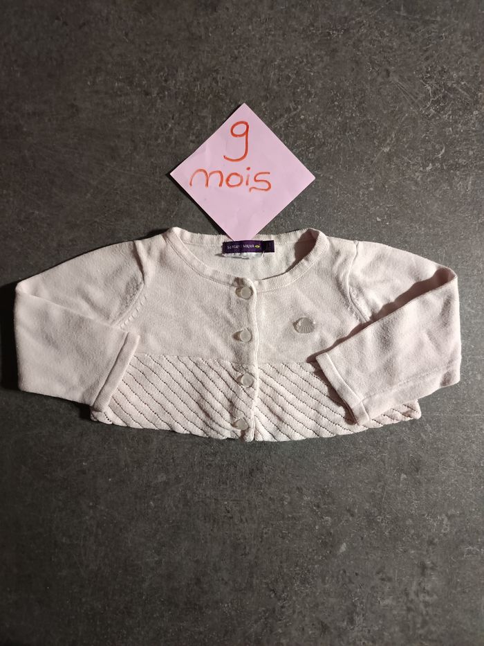 Gilet court coquillage 9 mois