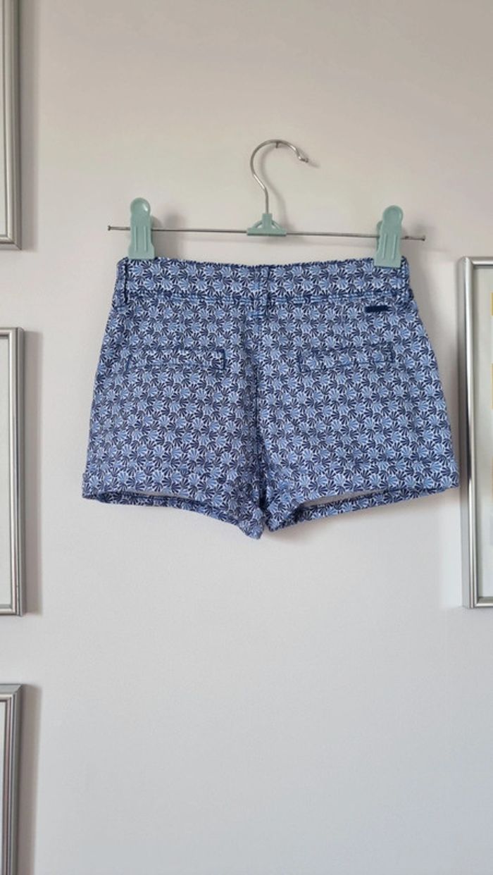 Short bleu okaidi chino taille 4ans neuf ceinture ajustable - photo numéro 3
