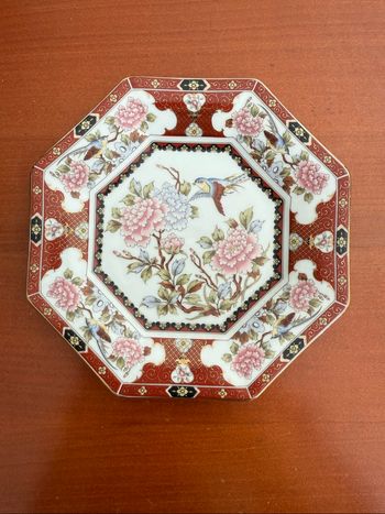 Assiette deco japonais décor oiseau floral vintage