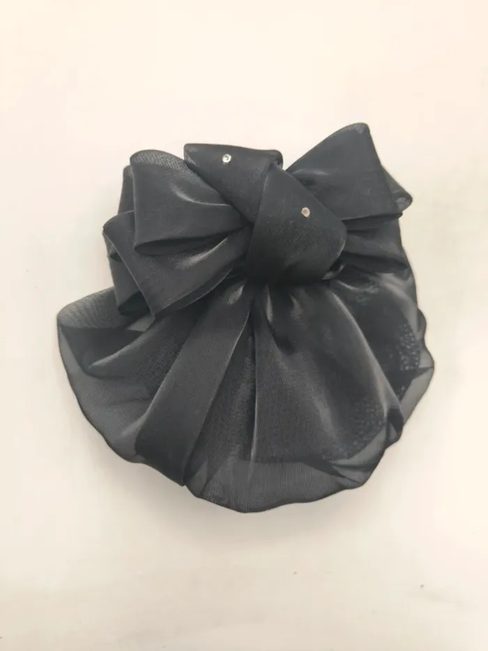 Pince à cheveux avec barrette et nœud pour chignon élégant