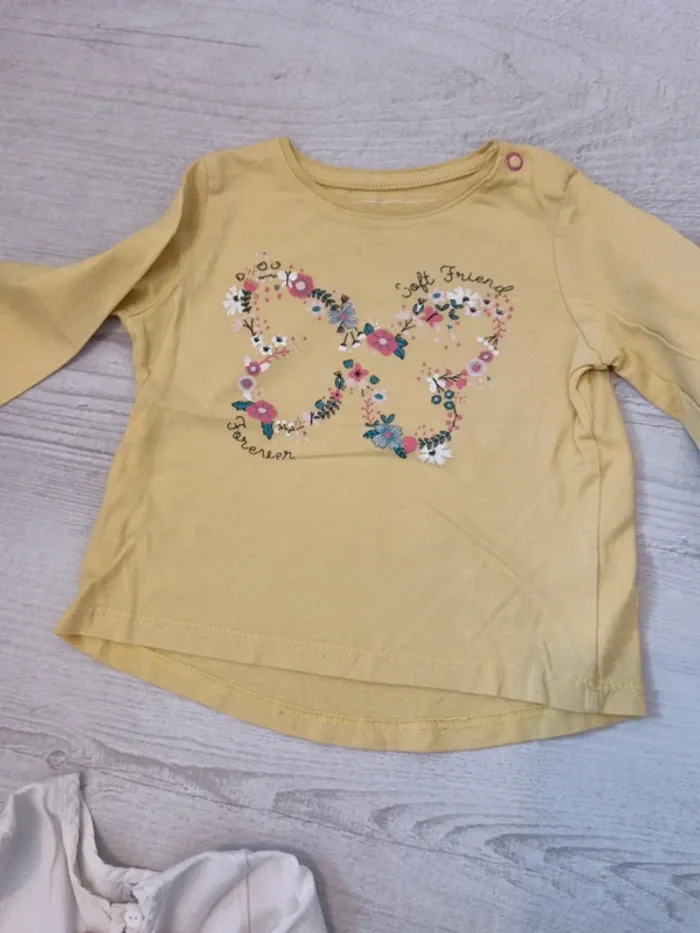 Lot de 4 Tshirt manches longues 12 mois - photo numéro 5