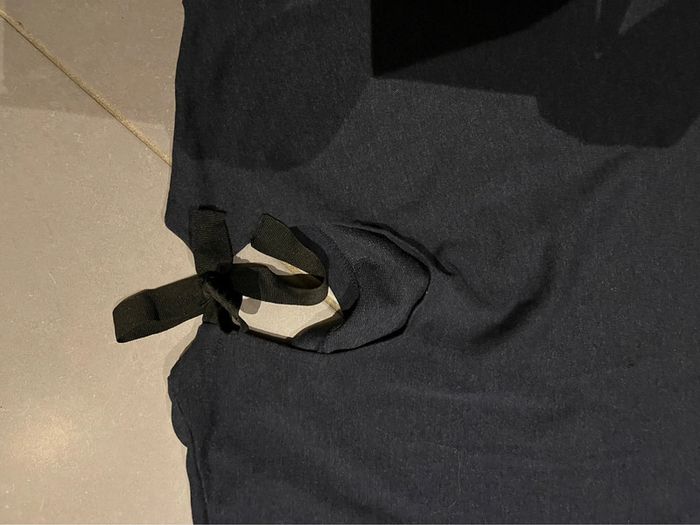 T-shirt S/M bleu marine large, un peu oversize - photo numéro 3
