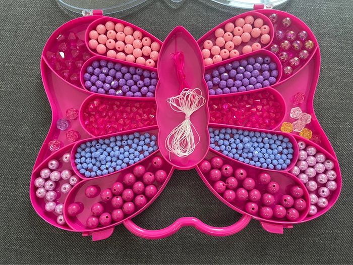 Boîte papillon avec perles - photo numéro 2