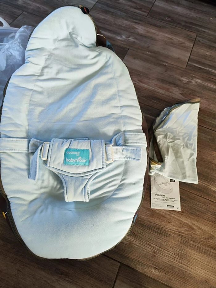 Babymoov Doomoo nid bleu et marron avec oiseaux transat