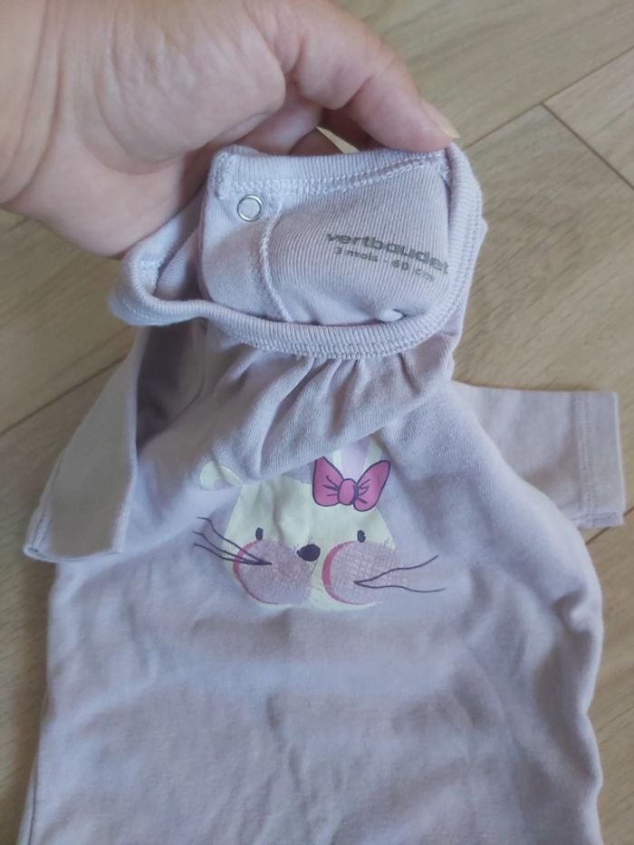 Grenouillère/pyjama coton Vertbaudet fille 3 mois (78) - photo numéro 2