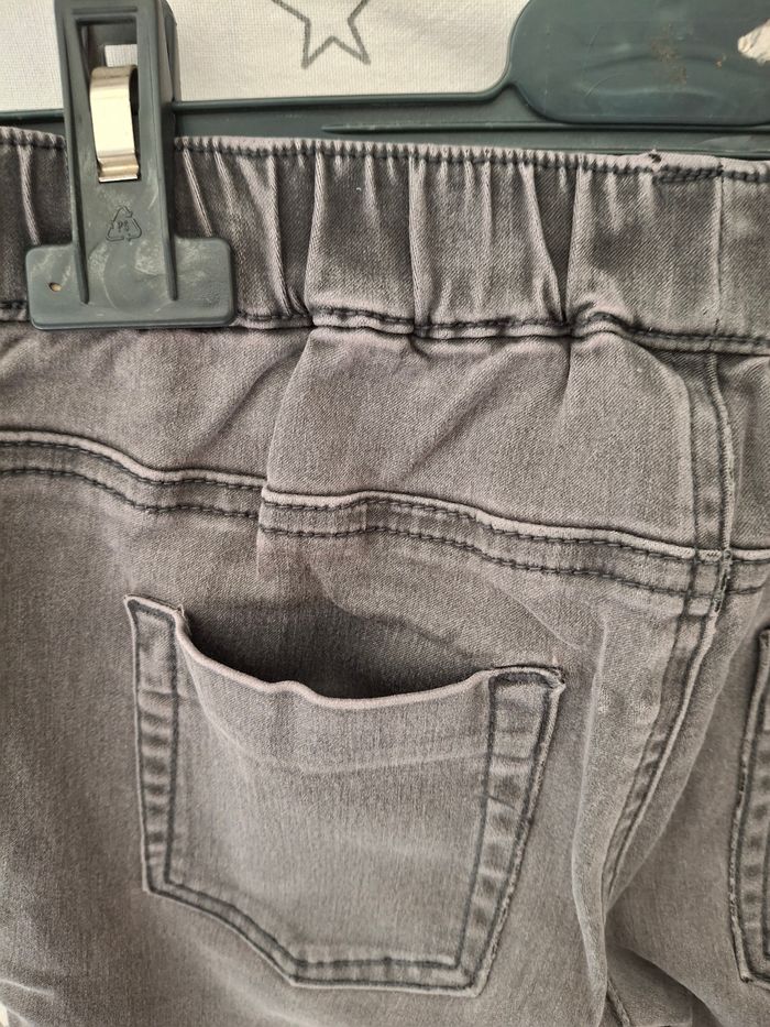 Legging gris noir façon jeans taille élastique 12 ans La Redoute - photo numéro 6