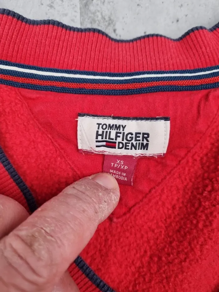 Robe pull Tommy Hilfiger rouge – Taille XS Femmes (mesures en photos) - photo numéro 6
