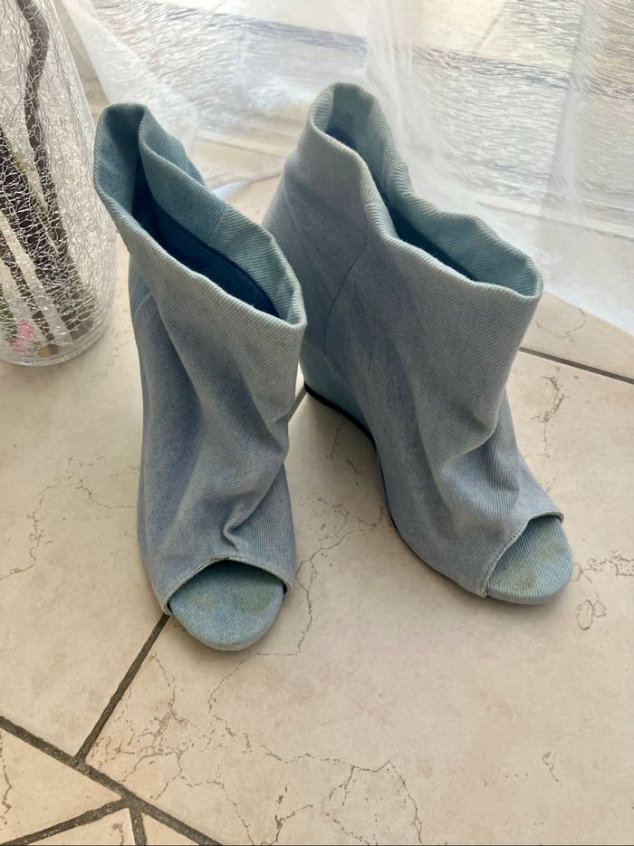 Bottines compensées habillées Bel-Air T.39-40 - photo numéro 4