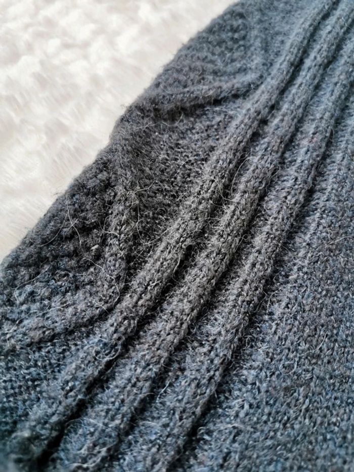 Pantalon en maille tricot contient laine et alpaga Etam 38 M gris anthracite. Bien chaud hiver - photo numéro 4