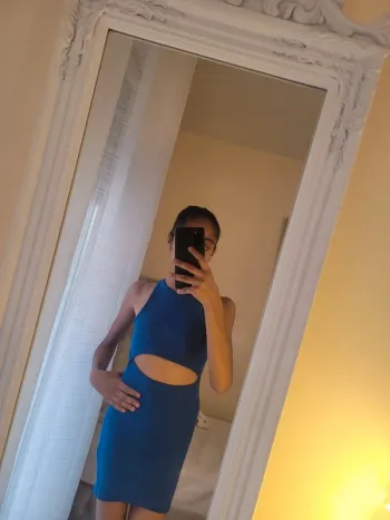 Robe bleu fille