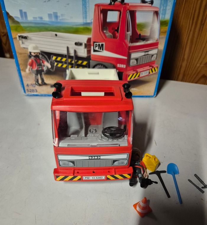 Playmobil 5283 camion benne de chantier avec ouvrier action city - photo numéro 6