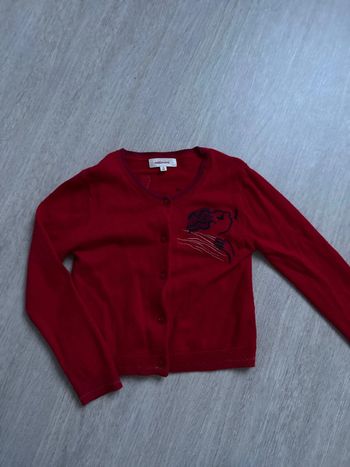Gilet rouge catimini neuf 4ans