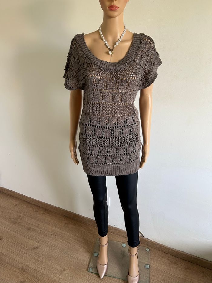 Haut gris en mailles No Excuse taille 38/40 TBE - photo numéro 3