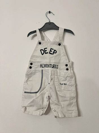 Salopette short blanche